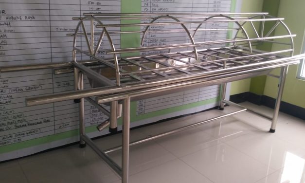 Peralatan Jenazah Menggunakan Sebuah Keranda Buatan