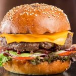 Hidangan Barat Sebuah Makanan Roti Burger