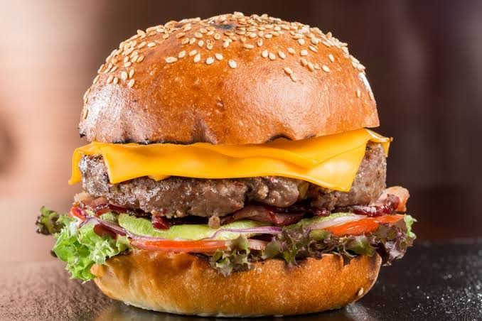 Hidangan Barat Sebuah Makanan Roti Burger